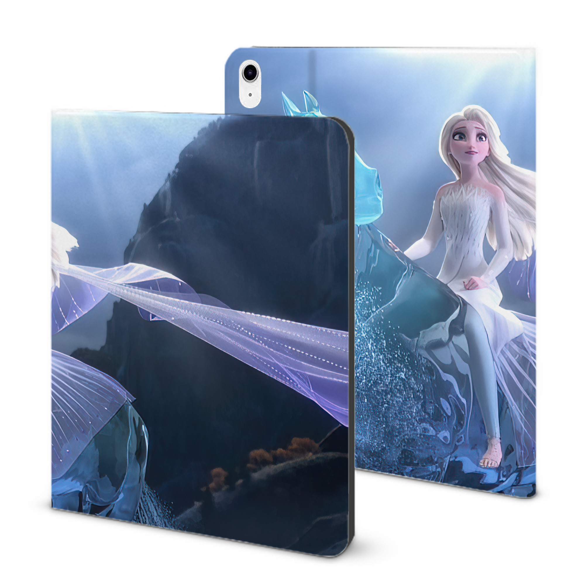 （画像用） アナと雪の女王 アンナ エルサ Frozen Anna Elsa IPad ケース ブック型 PUレザー TPU 耐衝撃 軽量 薄型 ペン収納なし 全面保護 IPad 各モデル対応